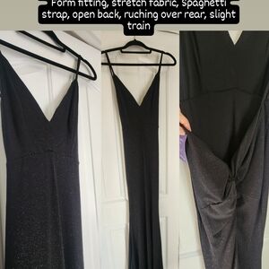 Elegant Black Glitter Gown